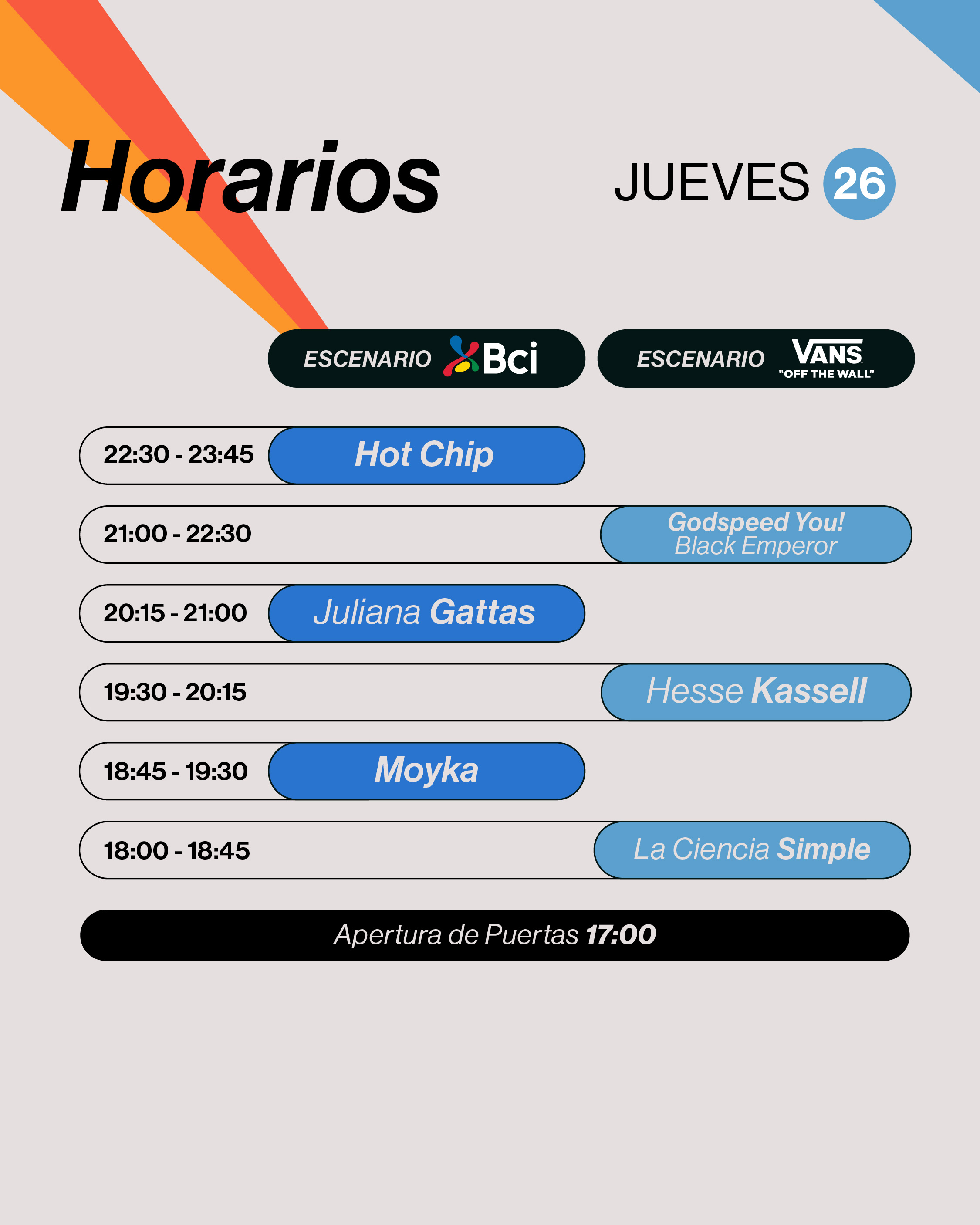 Ya están aquí los horarios de Fauna Primavera 2026